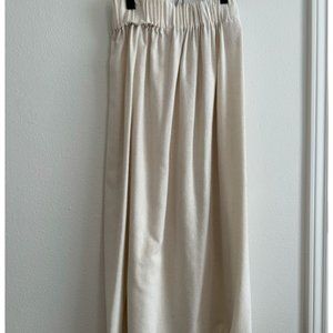 Miranda Bennett Silk Noil Skirt in Ecru